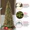 6.5ft. Pre-Lit Glittery Bristle Pine Slim Artificial Christmas Tree, Warm White Diamond Cap LED Lights